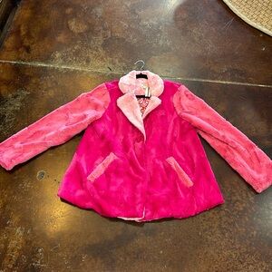 Ivy Jane pink faux fur coat